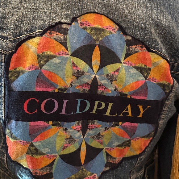 Handcrafted  Up cycled Coldplay jacket - Picture 6 of 13